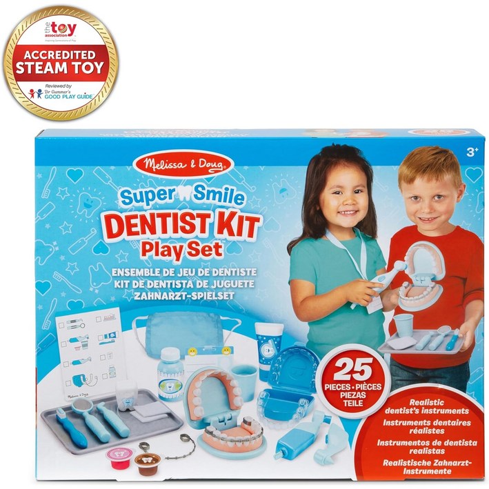 미국 멜리사앤더그 스마일 치과놀이 장난감 병원 놀이 의사 세트 역할놀이  Dentist Play Set