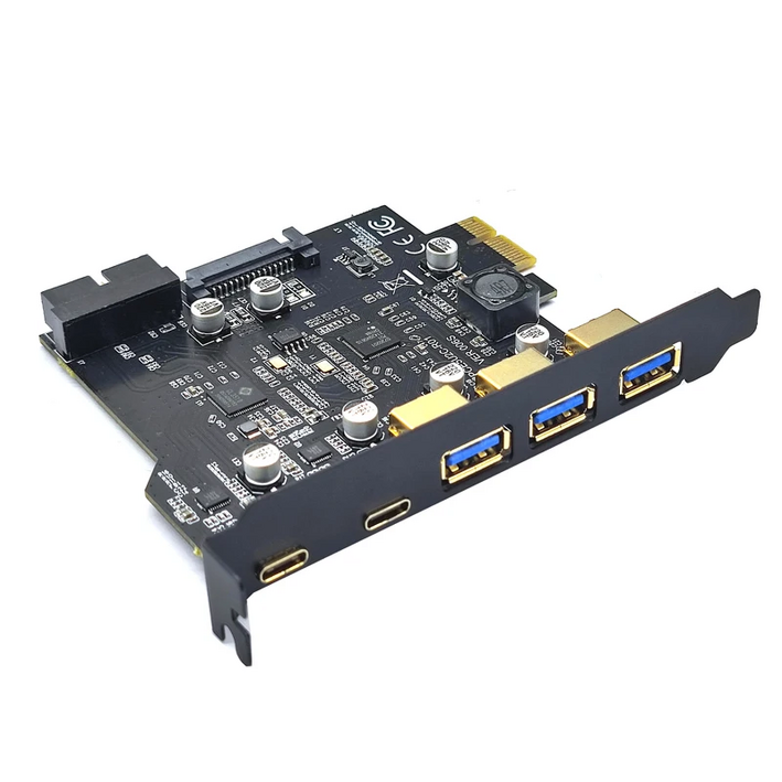 듀얼 USB3.1  Gen2 Type C  Type A PCI Express USB 확장카드