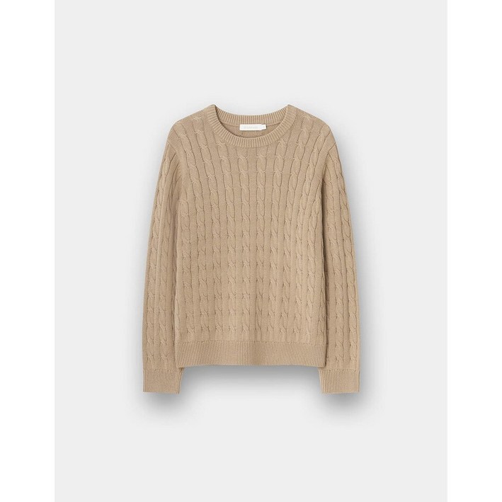 지오다노 2025 NEW 여자 케이블 니트 355910 4칼라