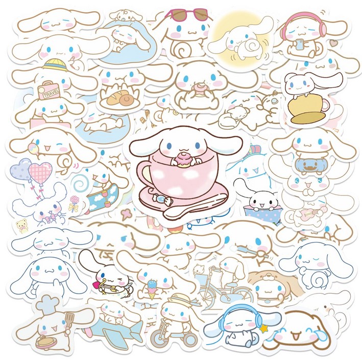 번블랙 산리오 캐릭터 굿즈 스티커 헬로키티 쿠로미 마이멜로디 시나모롤 포챠코