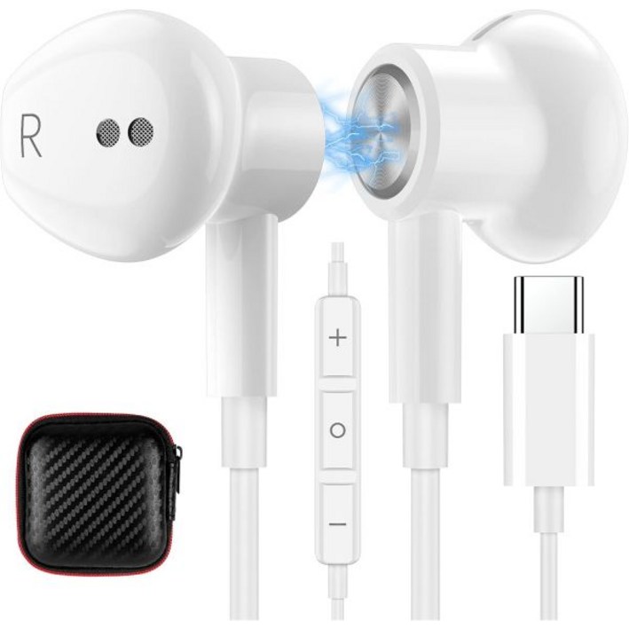아이폰 15용 USB C 헤드폰 프로 맥스 갤럭시 S20 FES23 노이즈 캔슬링 타입 이어폰 마그네틱 삼성 S21 S22 A53 A54 Z 플립 5 픽셀 6 7a 8