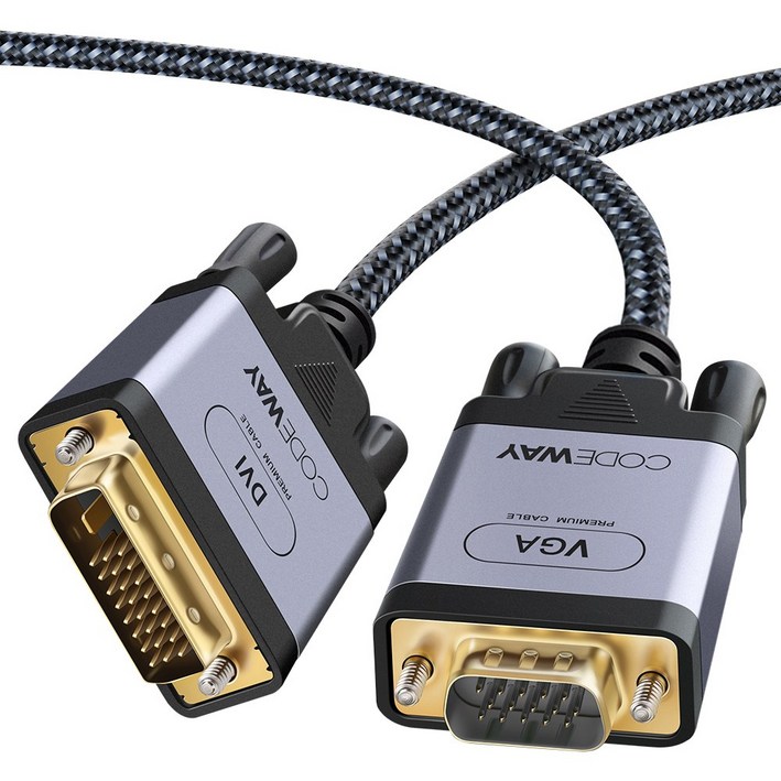 코드웨이 DVID to RGB VGA 케이블, DVI to VGA RGB 1.8M, 1개 코드웨이 DVID to RGB VGA 케이블, DVI to VGA RGB 1.8M, 1개
