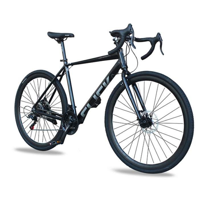 클릭 알루미늄 로드 자전거 뉴욕DR 드롭바 디스크브레이크 시마노 21단, 1개, 180cm, 유광블랙/400MM/미조립