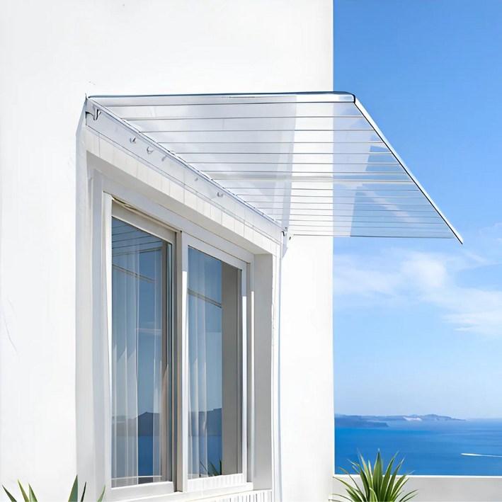 더존 완벽방수 조립식 현관 창문 처마 고정 어닝 비가림 캐노피 직각형