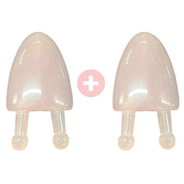 눈 지압 핑크색 관자놀이 미간 휴대용 괄사 지압기 X 2개, 1세트, 핑크