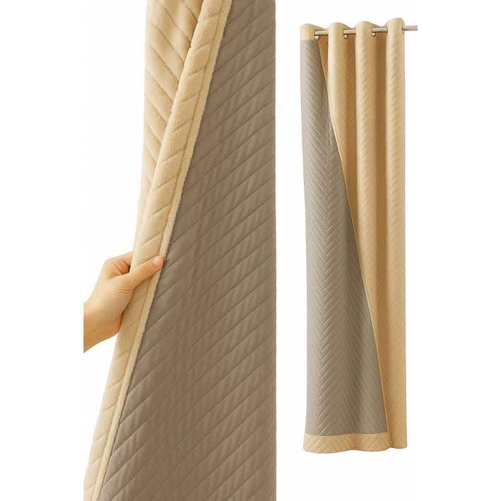 4중방한 방풍 누빔 바람막이 커튼 창문형 햇빛차단 방음 커튼1장