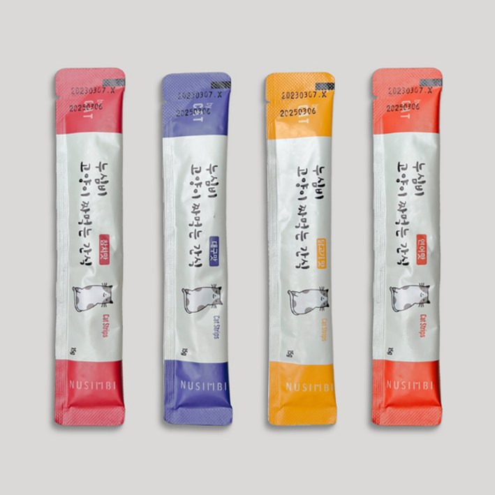 누심비 고양이 짜먹는 간식 길고양이 대용량 15g 3가지맛 90개, 참치맛, 대구맛, 연어맛, 15g, 90개