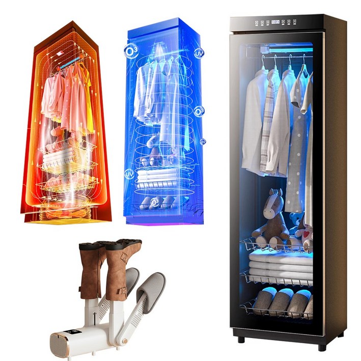 플렉스타 깔끔한 에어드레서 스타일러 스마트 옷냄새제거 옷드라이 의류관리기 건조 1인 프리미엄, 블랙Black