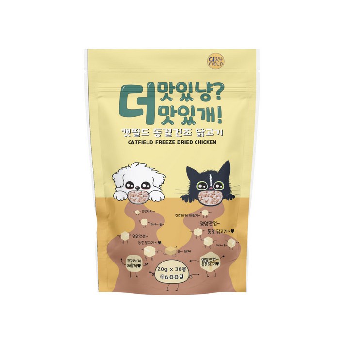 캣필드 동결건조 닭고기 600g 20g x 30봉, 30개, 20g, 닭고기 캣필드 동결건조 닭고기 600g 20g x 30봉, 30개, 20g, 닭고기