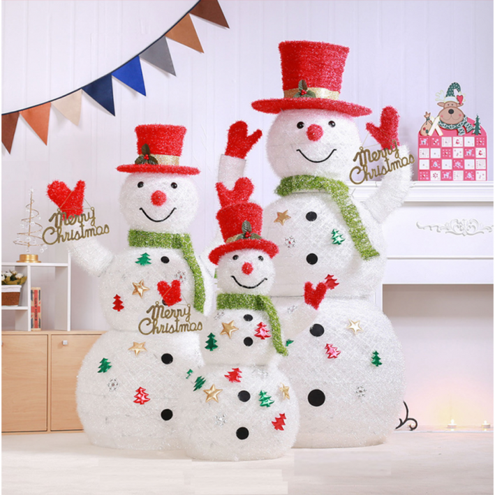 에이스공간 눈사람트리 대형트리 빨간모자눈사람, 1개, 118cm