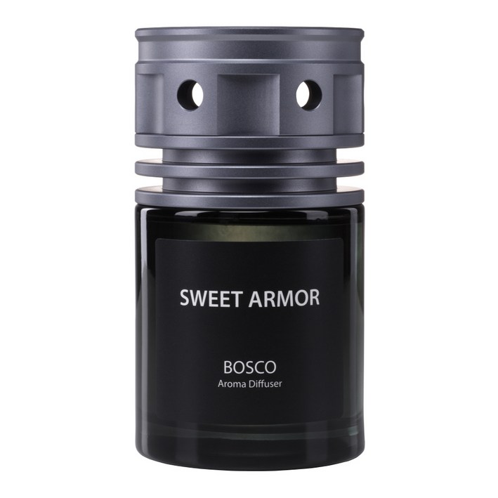 스윗아머 프리미엄 차량용방향제 SAC10 150ml 컵홀더거치형 자동차디퓨저, 메탈그레이 / 보스코, 1개