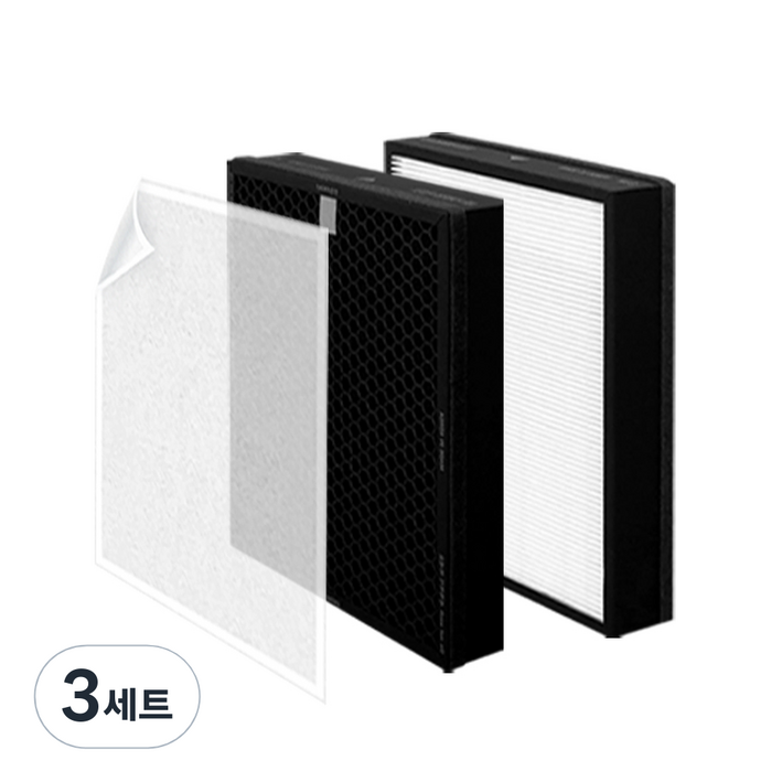 티에스아이 삼성 블루스카이 공기청정기 A0K5580WFD 호환 보조 필터 세트 CFX-D100D, CFX-D100D, 3세트