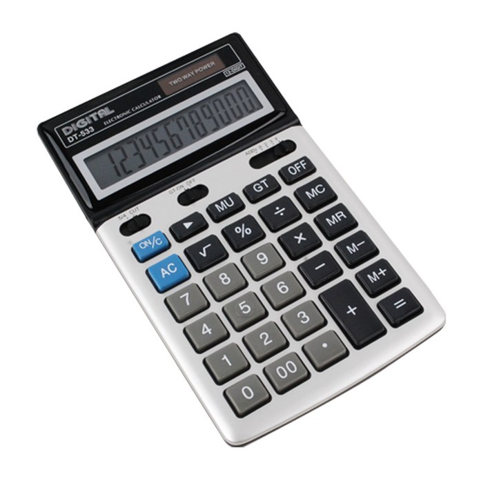디지털 탁상용 계산기 DT533, 혼합색상, 1개 디지털 탁상용 계산기 DT533, 혼합색상, 1개