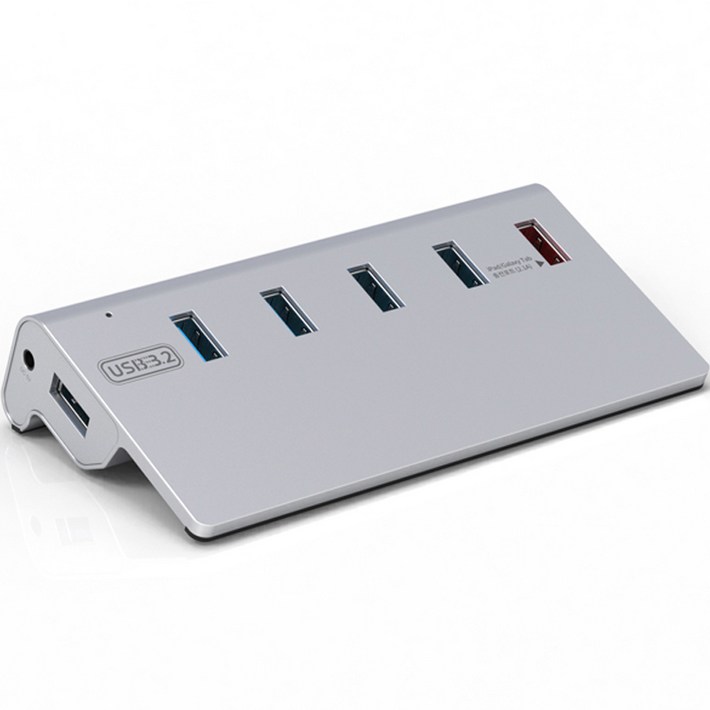 넥스트유 USBA 3.2 Gen2 10G 퀵차지 5포트 확장 유전원 허브 NEXT346U3QC10G