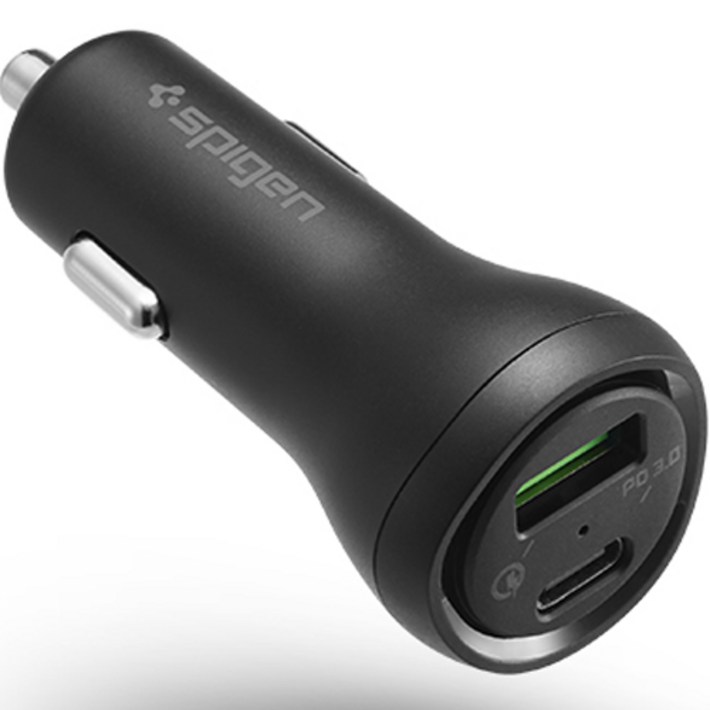 슈피겐 USB PD 3.0 27W C타입 45W 듀얼 차량용 고속 충전기
