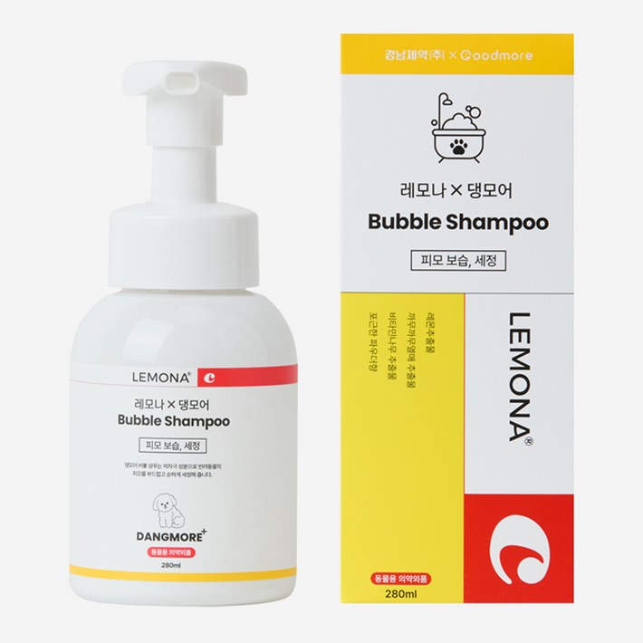 댕모어 레모나 강아지 버블 샴푸, 1개, 280ml