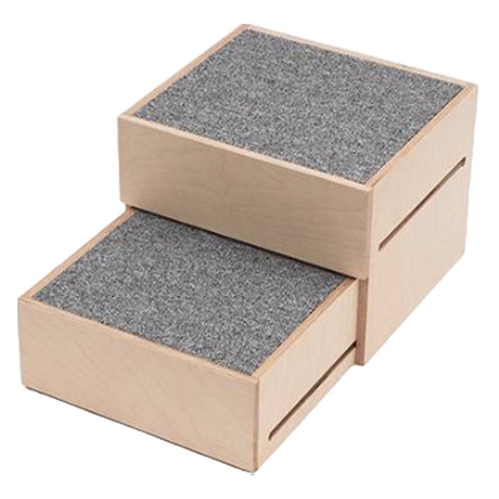 라뜰리에드보아 반려동물 걍계단식스 깊이조절 원목 계단