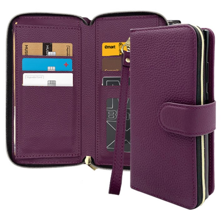 까미또 팔렛 천연 소가죽 지퍼 월렛 다이어리형 휴대폰 케이스