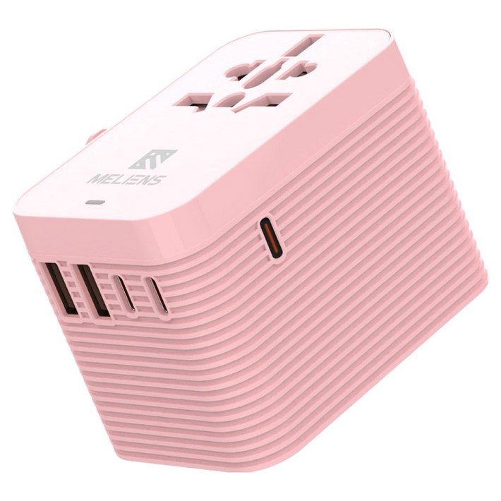 멜리언스 해외여행용 초고속충전 멀티어댑터 핑크 PD35WM2, 1개