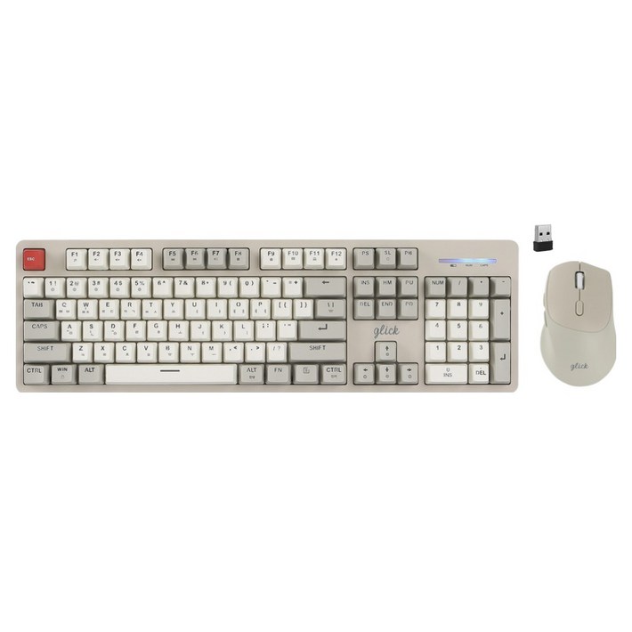 지클릭커 레트로M 레드 SPRK104 RGB 무선키보드 마우스 세트, RB1, SUPER HERO PLUS SPRK104, 일반형