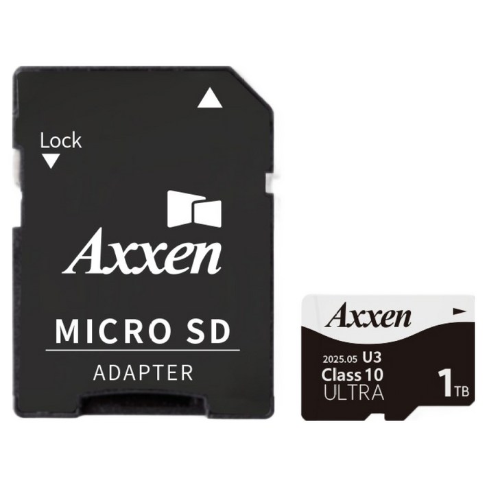 액센 초고속 U3 ULTRA 홈캠 블랙박스 메모리 Micro SD카드  어댑터 세트 MSD53, 1세트, 1TB