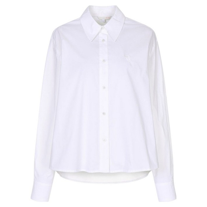 올리브데올리브 여성용 자수 포인트 크롭 셔츠