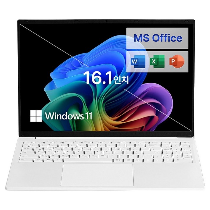 베이직스 2024 베이직북 16 N시리즈 마이크로소프트 패키지 세트, White, 512GB, 16GB, WIN11 Home, BB1624FW