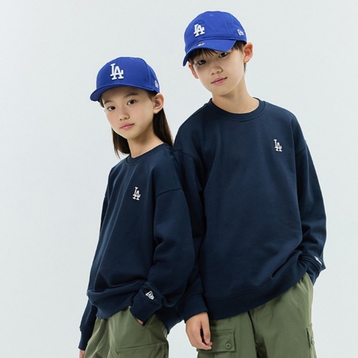 뉴에라 MLB 스몰 로고 LA 다저스 오버핏 맨투맨