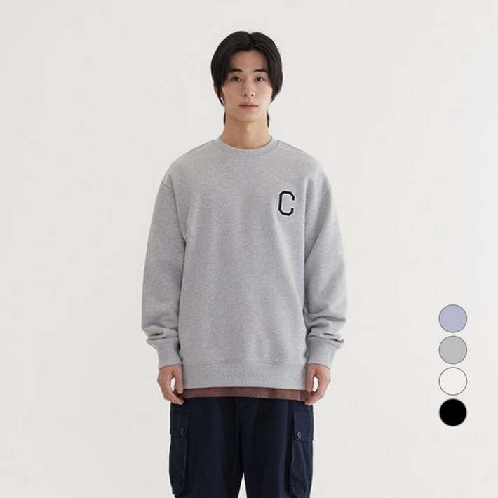 커버낫 남녀공용 C 로고 맨투맨