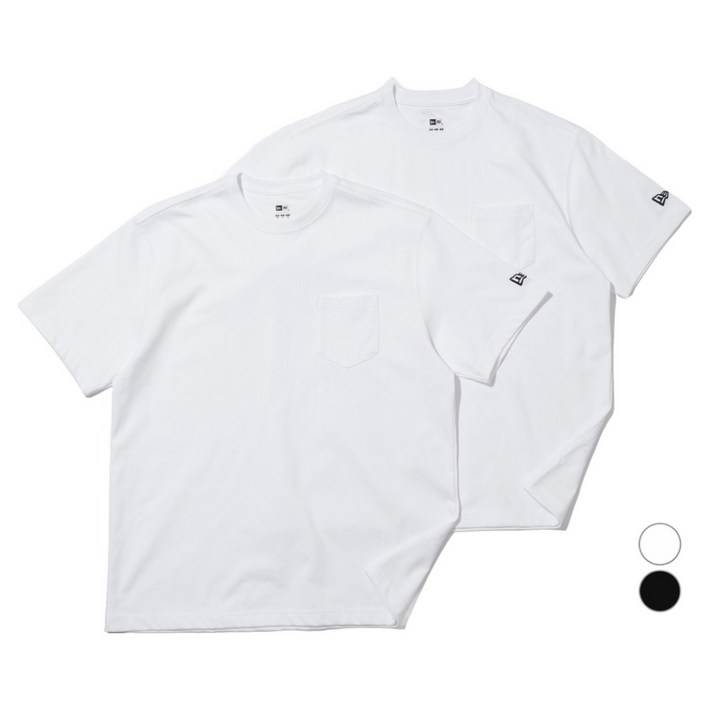 뉴에라 남녀공용 AP 에센셜 포켓 반팔 티셔츠 2p RS43