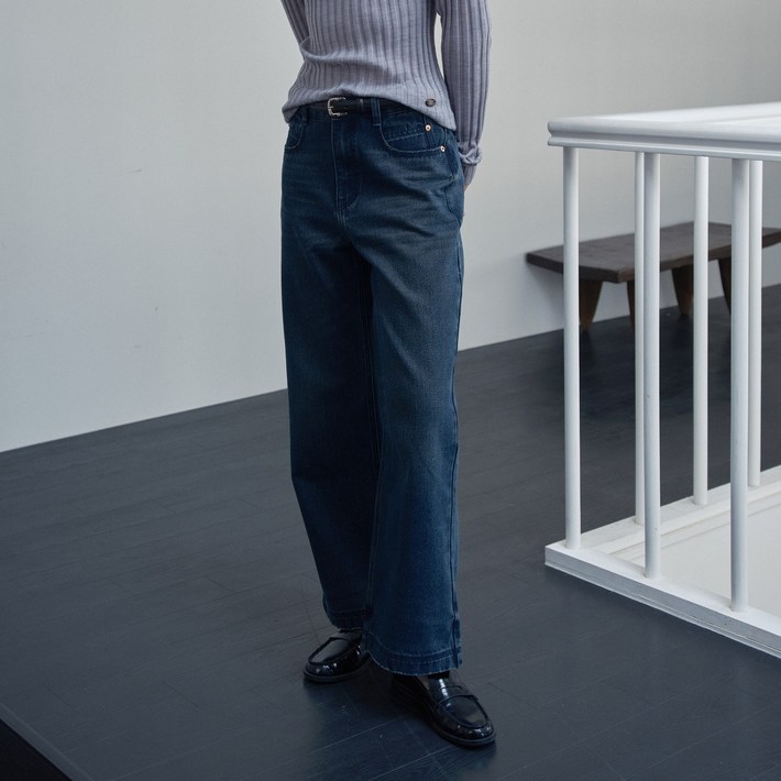 쥬시쥬디 여성용 세미 와이드 데님 팬츠 JZDP021H