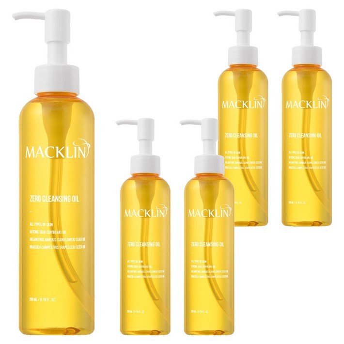 맥클린코스메틱 클렌징 오일, 5개, 200ml