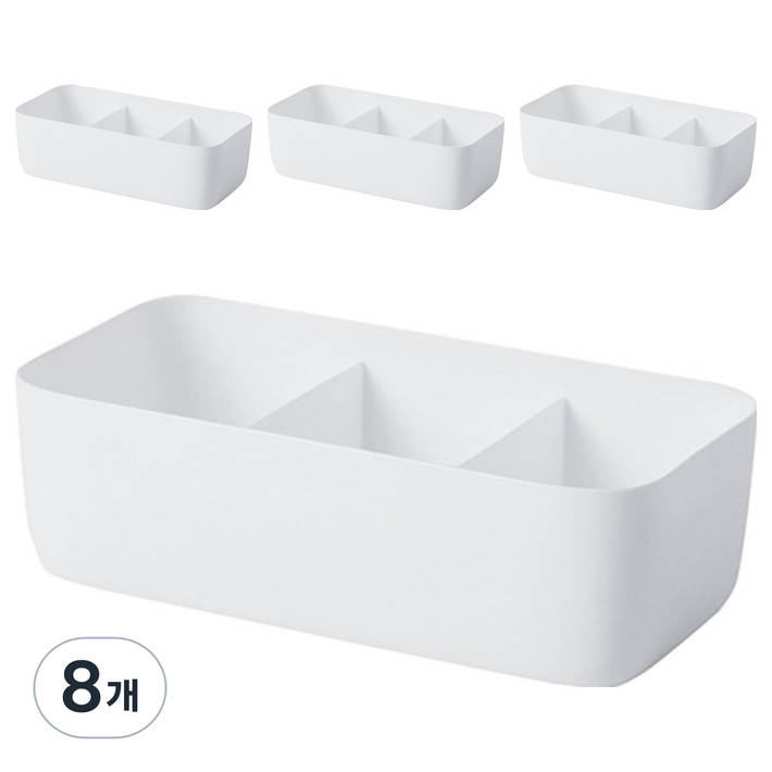 마켓피오 홈 pp 칸막이형 속옷 양말 정리보관함 3칸, 타입1, 8개