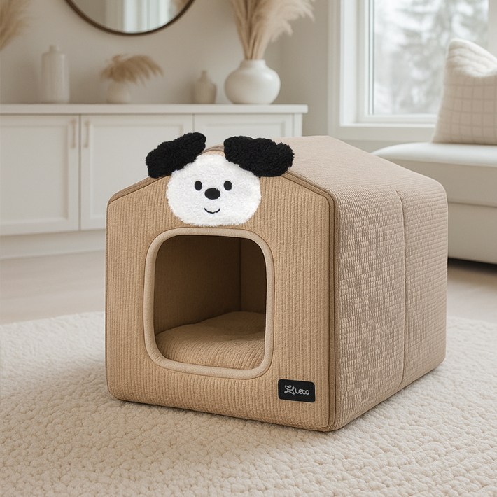 레토 반려동물 사계절 하우스 LDLH03, 브라운, 1개