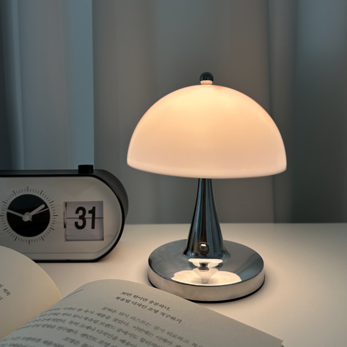 LED 무선 인테리어 충전식 컬러 램프 슈퍼미니, 크롬 LED 무선 인테리어 충전식 컬러 램프 슈퍼미니, 크롬