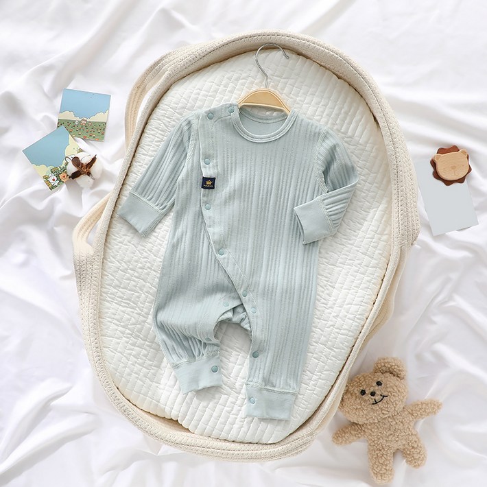 베베니즈 소프트골지 순면 긴팔우주복