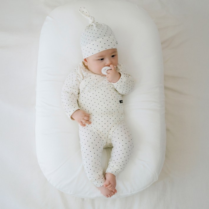 코니 신생아용 밤부 바디수트  레깅스  모자 세트