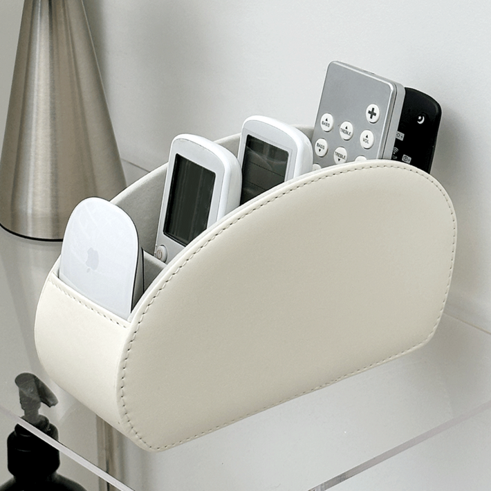 데미무드 어반 레더 5칸 다용도 리모컨 정리함