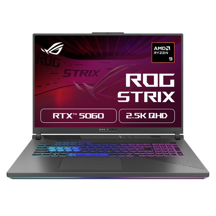 에이수스 2025 ROG 스트릭스 G18 라이젠9 라이젠 9000 시리즈 지포스 RTX 5060, Eclipse Gray, 1TB, 16GB, Free DOS, G814FMS9020