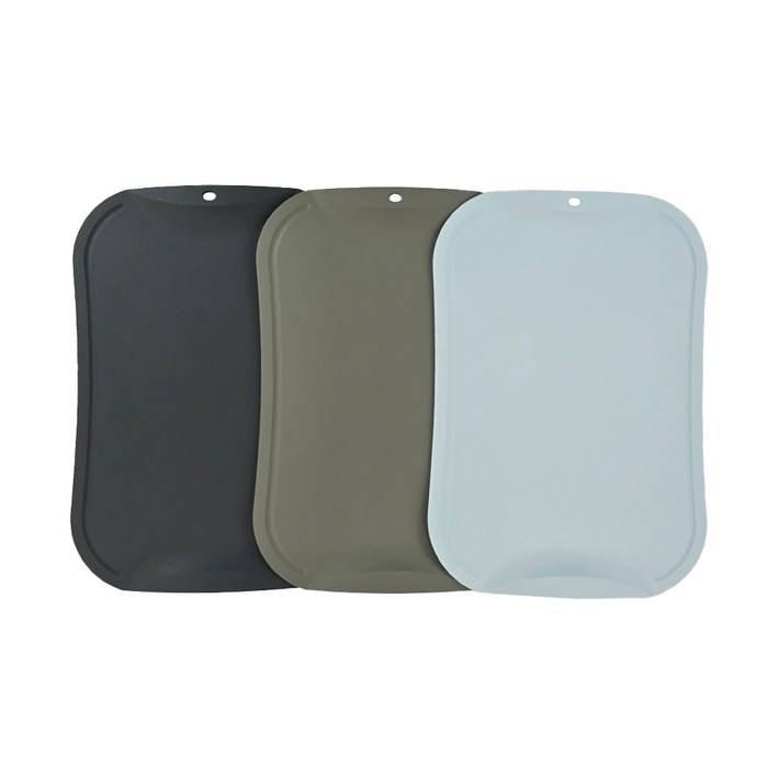 도블레 칼집 나지 않는 도마 소 3종 세트, 1세트, 차콜  카키  스카이블루