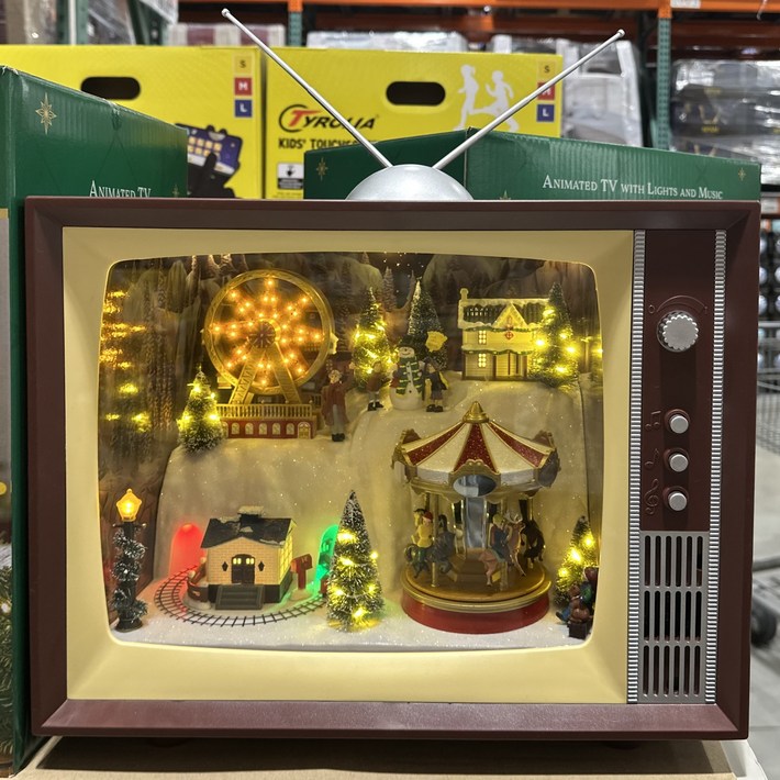 코스트코 크리스마스 장식 멜로디 티비 높이 45CM 홈파티 크리스마스 이벤트 인테리어