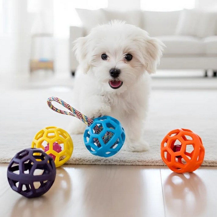 샤샤픽 튼튼한 스트레스 해소 강아지 장난감 공, 1개, 3종