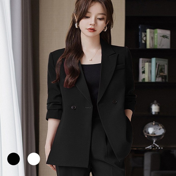 Titikong 여성 셋업 데일리 정장세트  스트랩 나시 티셔츠 증정 모던 심플 프리미엄 빅사이즈