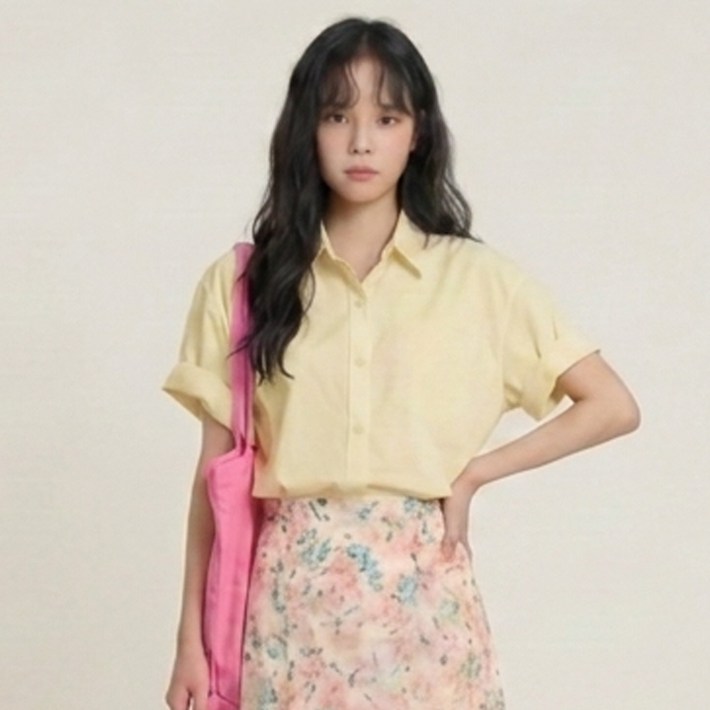드마엘 여성  어반 루즈핏 코튼 셔츠 5color  델로나