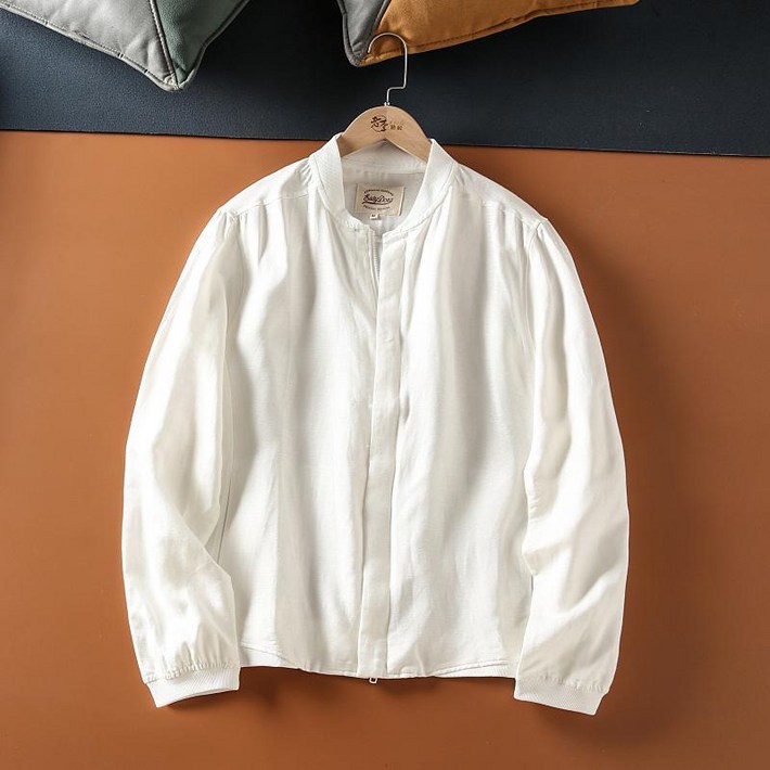 남자 린넨 자켓 여름 캐쥬얼 중년 남성