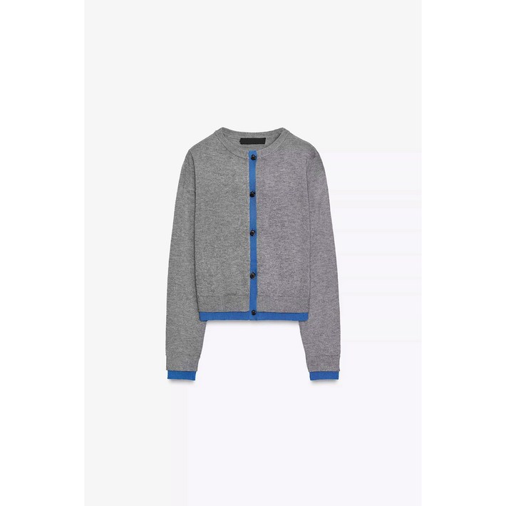 ZARA 자라 콤비 니트 가디건 3581005 3581005 GREY