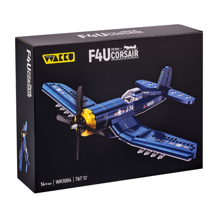 Wakku 군사 비행기 블럭완구 미해군 F4U전투기 레고호환블록 Pcs767, 1개, 블루