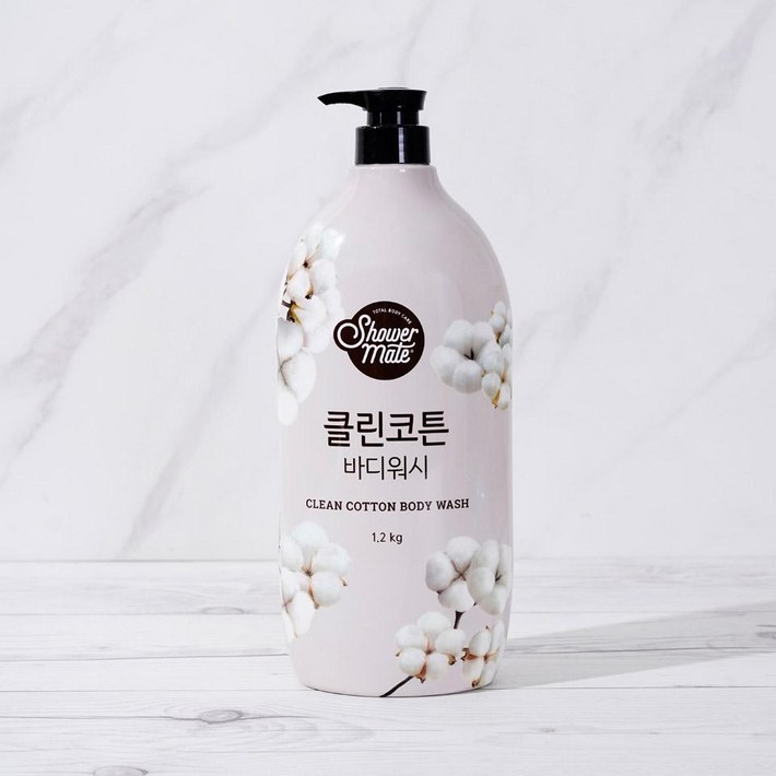 [메가마트]애경 샤워메이트 클린코튼 바디워시 1200ml, 1.2kg, 1개