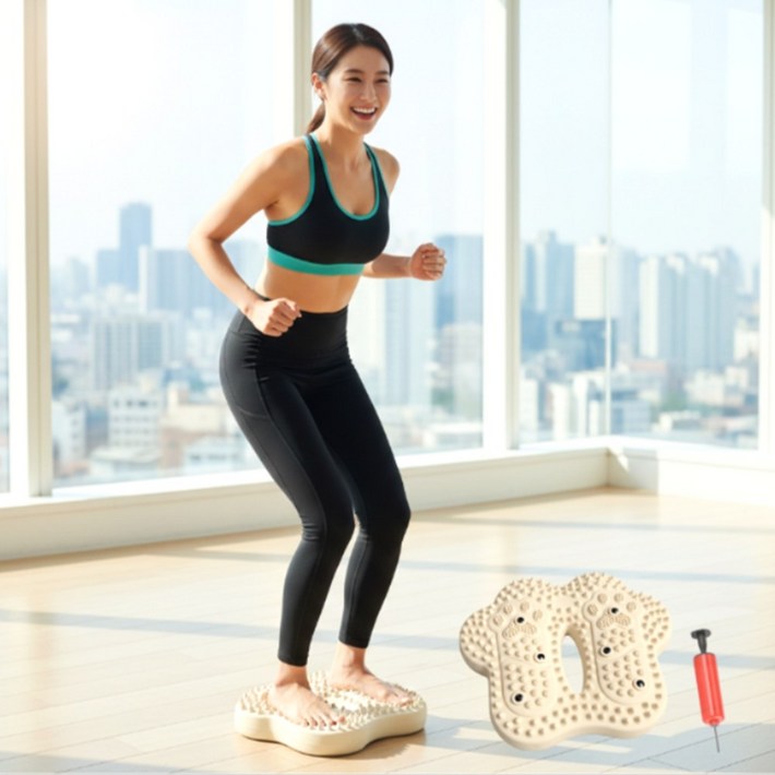 이숍 다이어트 밸런스볼 에어스텝퍼 코어운동 발지압 쿠션 패드