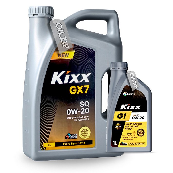 GS칼텍스 킥스 GX7 SQ 0W20 4L1L 합5리터 합성엔진오일 구킥스 G1 SP 0W20
